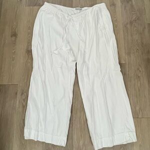 Abercrombie & Fitch linen white pants XLS